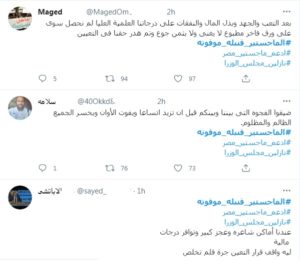 تعليقات حملة الماجستير