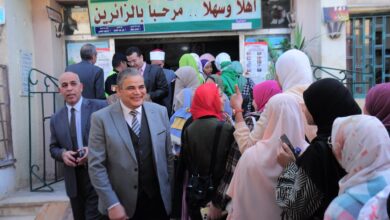 صورة طلبة جامعة كفر الشيخ يشاركون فى الانتخابات الرئاسية 2024