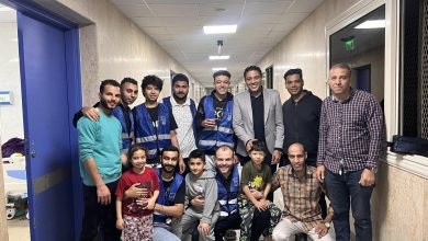 صورة «حياة كريمة» توزع مواد غذائية على المصابين الفلسطينيين بمستشفى المطرية