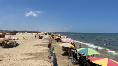 صورة إعادة فتح شواطئ مدينة جمصة بعد قرار إغلاق مؤقت بسبب سوء الأحوال الجوية