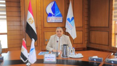 صورة رئيس جامعة كفر الشيخ يقدم التهنئة لأبطال مصر المشاركين في أولمبياد باريس ٢٠٢٤